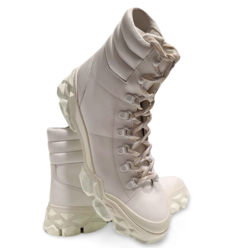 Jimmy Choo Ivory Diamond High-Top Sneakers